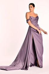 LOW SHOULDER LONG DRESS